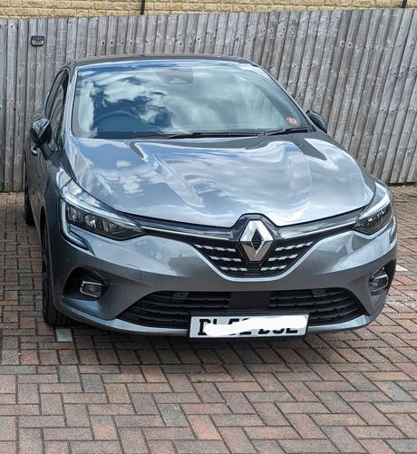 A Renault Clio, in shadow grey