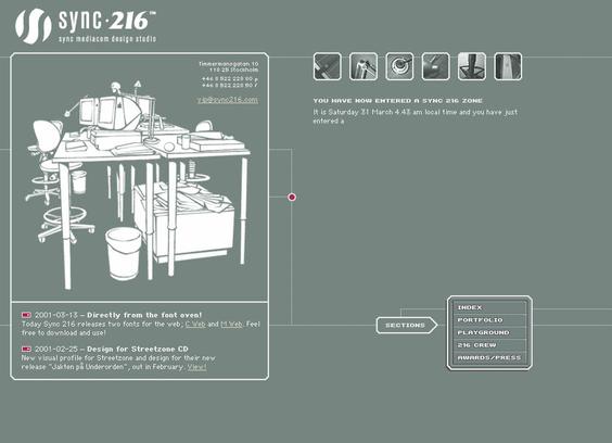 picture of sync216.com from 2001