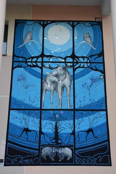Artwork by Mona Tusz in Nowogród, Poland