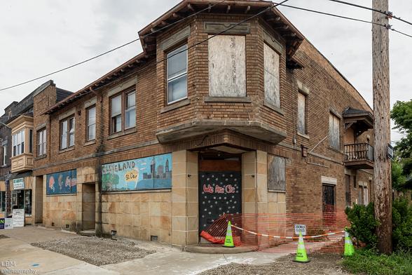 6400 St. Clair Avenue
Cleveland OH
-July 2023
 . 
There was a zoning notice when i recently went by this corner. A neighbor told me that he heard it was going to be a nightclub. Records show that it sold for 68k earlier this year.