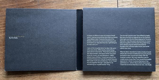 Inner sleeve notes by Vini Reilly for the album ‘A Paean to Wilson’ by The Durutti Column.