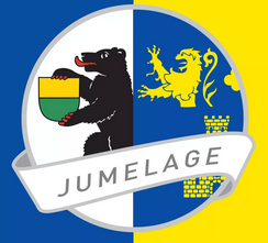 Logo für die Partnerschaft der Gemeinden Merzhausen und Dardilly, mit der Aufschrift "Jumelage".