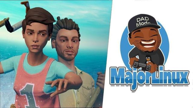 A split thumbnail featuring the two cover characters of Raft on the left and the MajorLinux logo on the right.