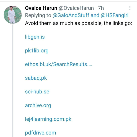 Avoid them as much as possible, the links go:

libgen.is

pk1lib.org

ethos.bl.uk

sabaq.pk

sci-hub.se

archive.org

lej4learning.com.pk

pdfdrive.com
