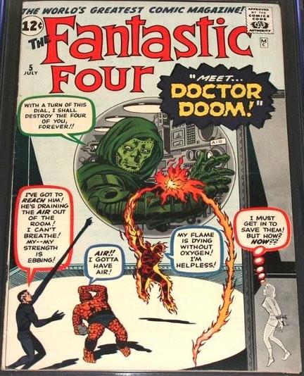 Fantastic Four #5 1962, cover Artist Jack Kirby.