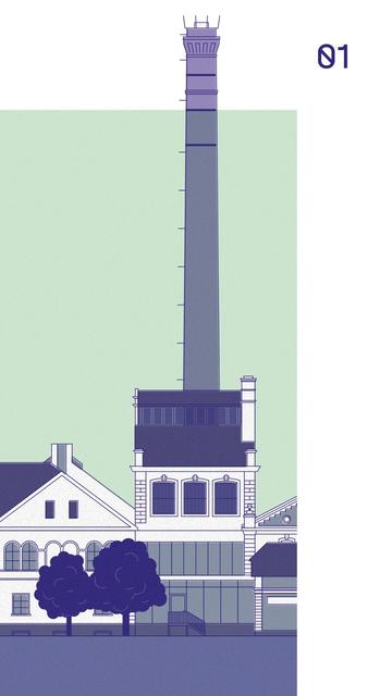 An illustration of former Thun’s brewery (recently converted to a shopping center) in Děčín.