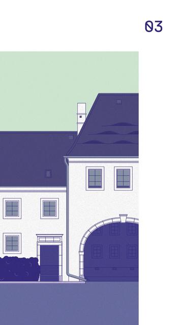 An illustration of buildings in the Osada district of Litvínov.