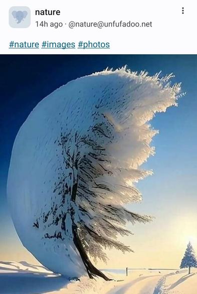 Mastodon post with an AI generated image attachment