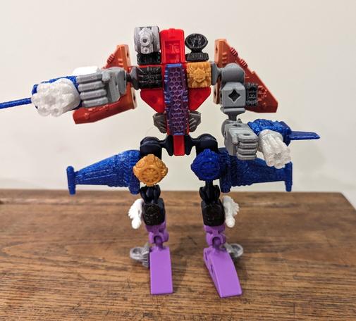 mech with additional Skyforce pieces, arm up