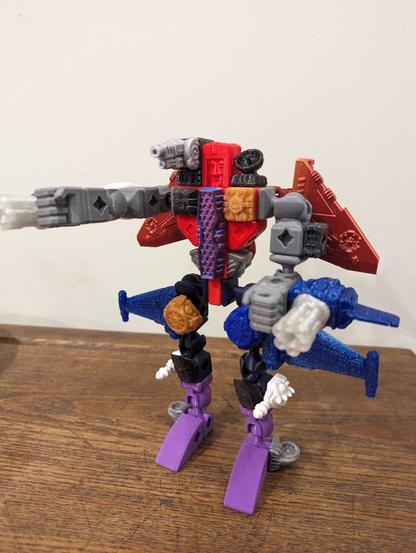 mech with additional Skyforce pieces, side view