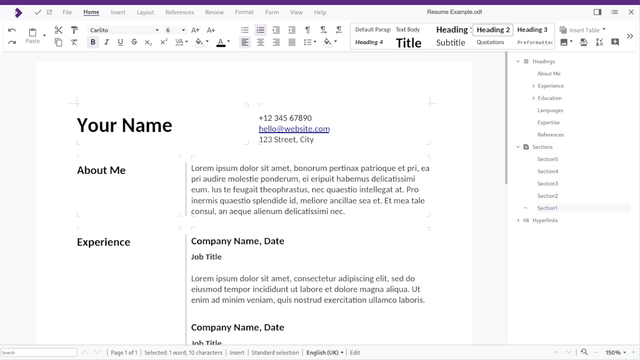 COOL Page Navigation screenshot