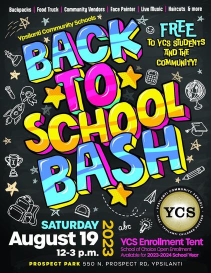 Back to School Bash, Aug 19 2023, Ypsilanti Community Schools