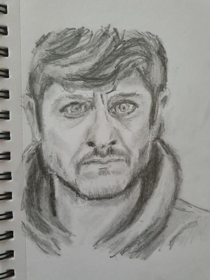 Pencil Sketch of Iwan Rheon