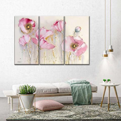 "Floral art print featuring stunning poppy flowers in various colors including pink and cream. This contemporary botanical artwork captures the essence of blooming flowers, showcasing intricate petal details. The piece is a part of @ElephantStock's home decor collection that offers a wide range of luxury decor pieces inspired by nature's beauty. #Bloom #Blossom #Botany #Florescence #Floret #Floweret #Luxury #Petal #Colors #Pink #Cream #FloralArt #BotanicalArt #Contemporary."
