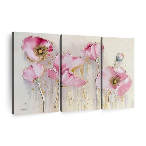 "Floral art print featuring stunning poppy flowers in various colors including pink and cream. This contemporary botanical artwork captures the essence of blooming flowers, showcasing intricate petal details. The piece is a part of @ElephantStock's home decor collection that offers a wide range of luxury decor pieces inspired by nature's beauty. #Bloom #Blossom #Botany #Florescence #Floret #Floweret #Luxury #Petal #Colors #Pink #Cream #FloralArt #BotanicalArt #Contemporary."