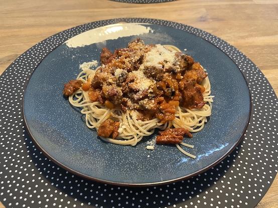 Pasta Bolognese van de Barbecue