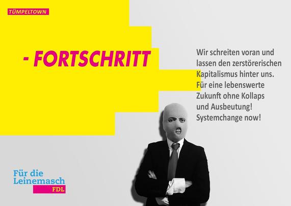 Satirische Anzeige im Design einer sogenannten liberalen Partei. Text siehe Tröt