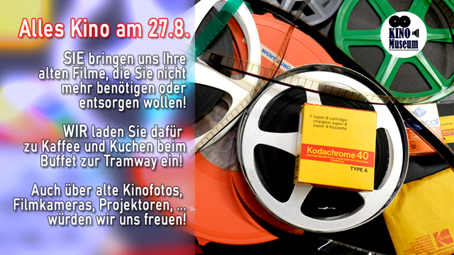 Plakat: ALLES KINO am 27.8.2023 im Kinomuseum Klagenfurt