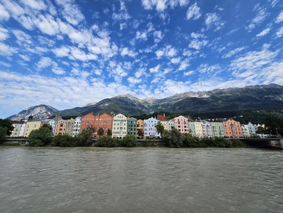 Innsbruck water houses clouds