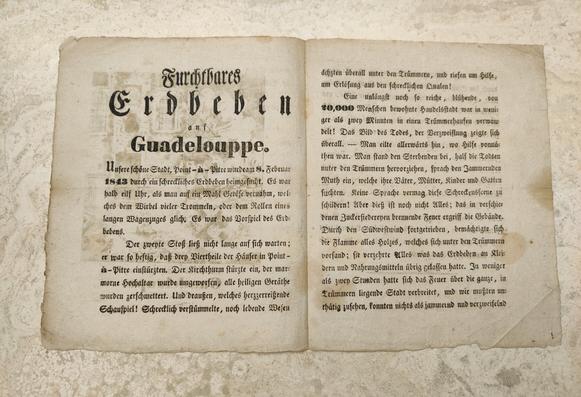 German text inside the chapbook
