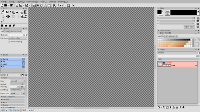 GIMP-like UI layout