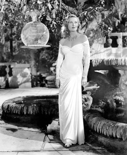 Black-and-white photo of vintage actress Michele Morgan.