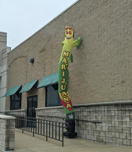 Wacky Inflatable Marijuana Dude lol