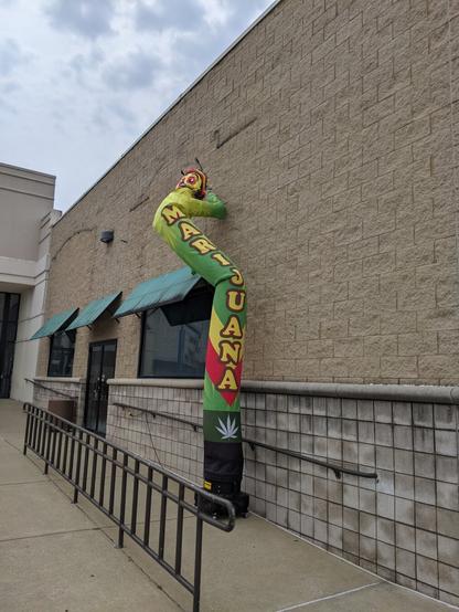 Wacky Inflatable Marijuana Dude lol