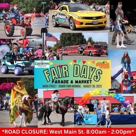 the Monroe Fair Days Parade and Market poster