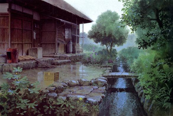Old house and irrigation in rain.
Background art from Only Yesterday.
Made by Oga.