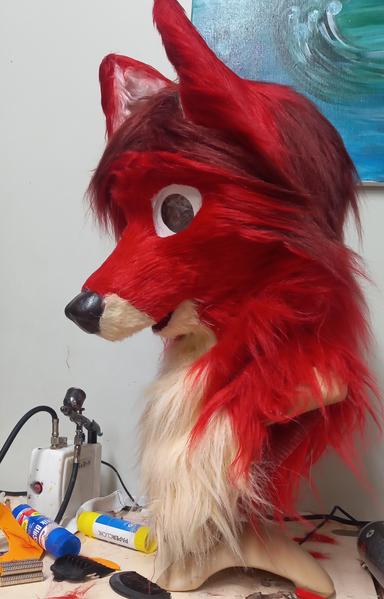 Fursuit head wip sideview