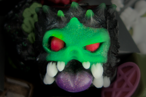 close up (macro) photograph of an artisan keycap