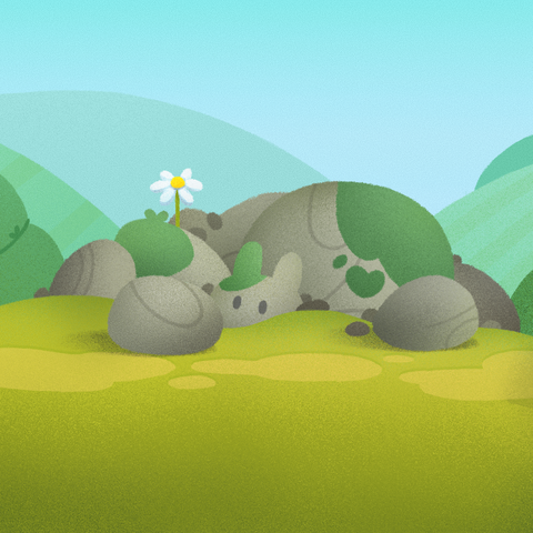 A picture of mossy stones laying chaotically.