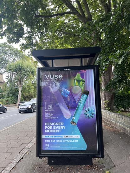 Advert for vapes