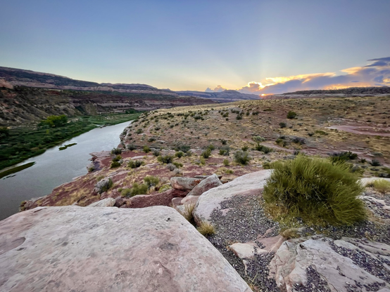 Colorado river through a desert canyon.