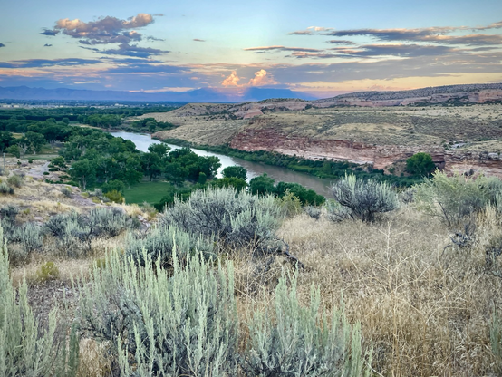 Colorado River at sunset.