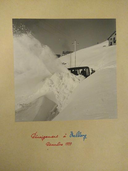 Ouragan début décembre 1959, Alpes-Maritimes : photo du déneigement