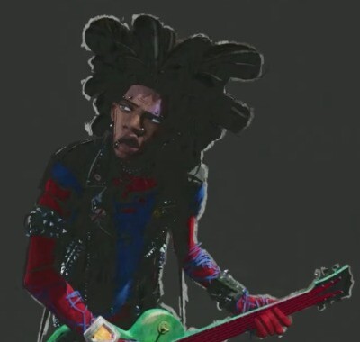 Screenshot of Hobie Brown looking off to the side while playing a guitar from the new behind the scenes footage released