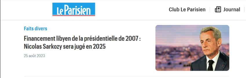 Capture d'écran du journal Le Parisien