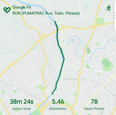 Run map & stats:
5,46 km in 38'
Avg pace: 7'/km