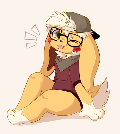 fursona with snapback hat