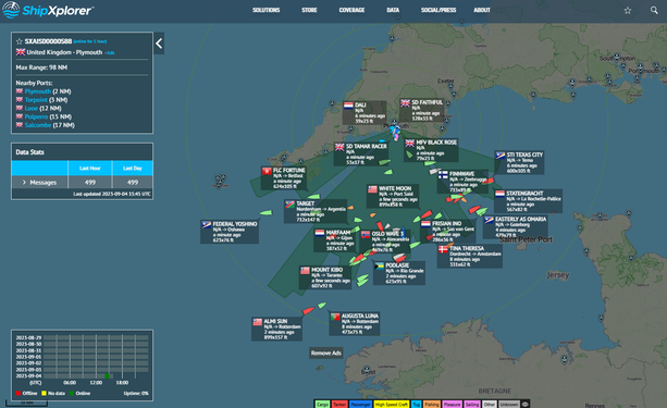 ShipXplorer.com coverage map