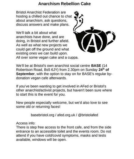 Flyer advertising an afed-organised gathering