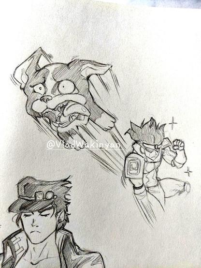Iggy and Star Platinum, Jojo's Bizarre Adventure.