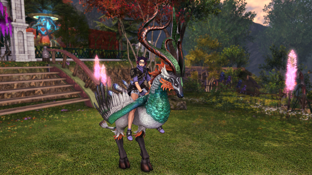 Joan riding atop the Alkonost mount. Price? Two million gil.