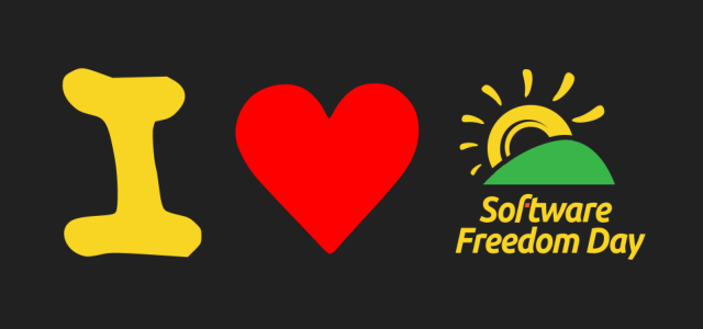 Werbebanner des Software Freedom Days - I love Software Freedom Day