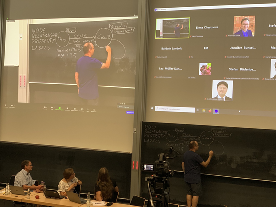 Unusual use of a chalkboard during the TEI-MEC conference