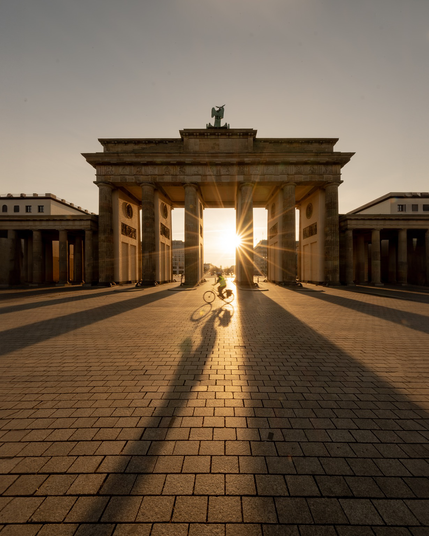 Das Brandenburger Tor zum Sonnenaufgang