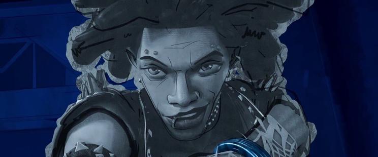 Screenshot of Hobie Brown mischievously smirking at the audience from across the spider verse