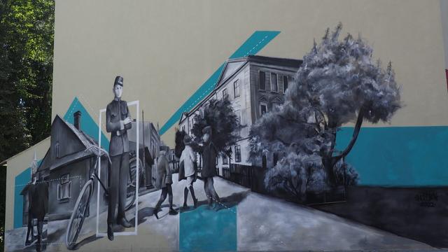 Artwork by Arkadiusz Andrejkow in Sanok, Poland